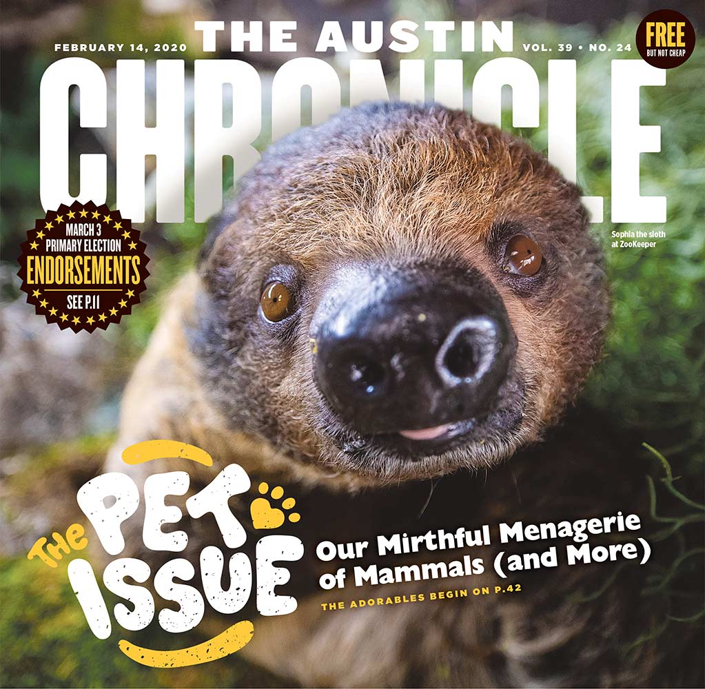 FEATURED IN THE  2020 PET ISSUE OF         THE AUSTIN CHRONICLE