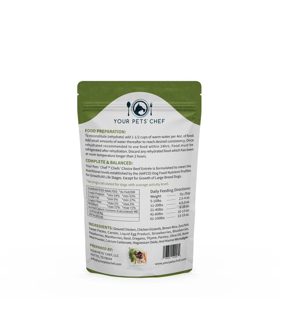 Freeze-Dried Chefs' Choice Chicken Entrée - Your Pets' Chef