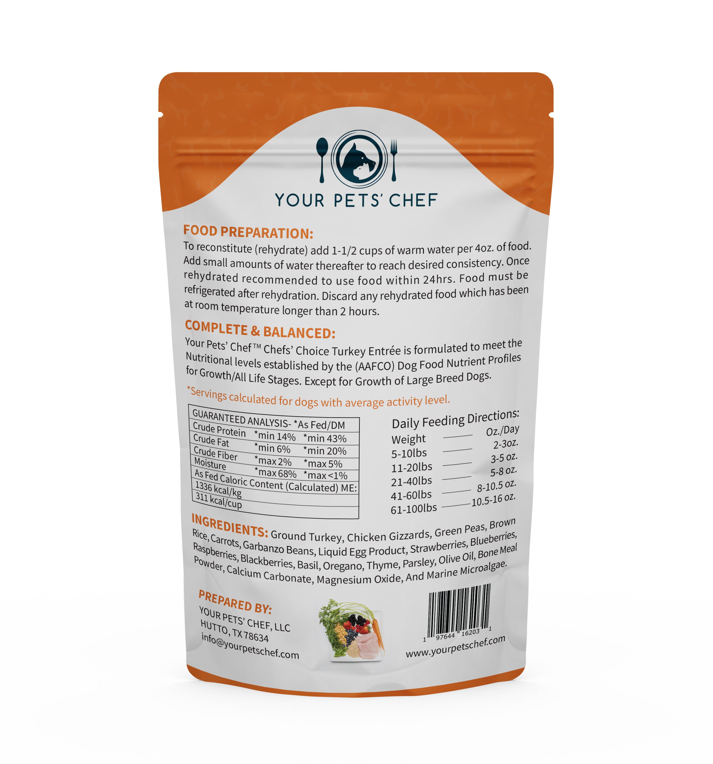 Freeze-Dried Chefs' Choice Turkey Entrée - Your Pets' Chef